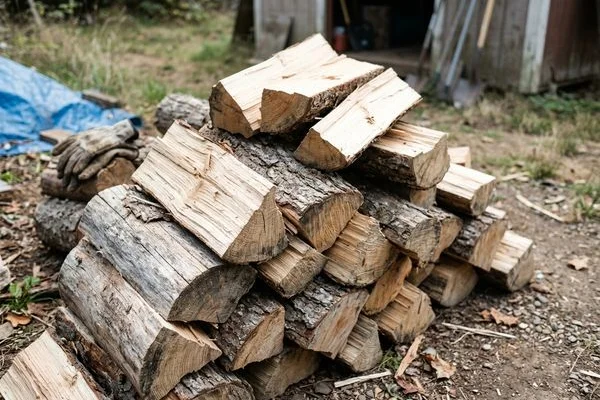 Cleanly split Douglas fir and hemlock seasoned firewood
